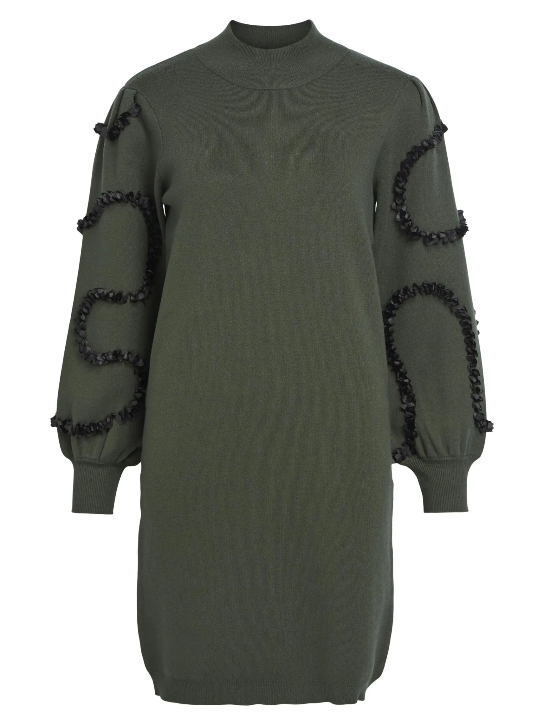 Dame OBJECT BALLONÆRMEDE STRIKKET KJOLE