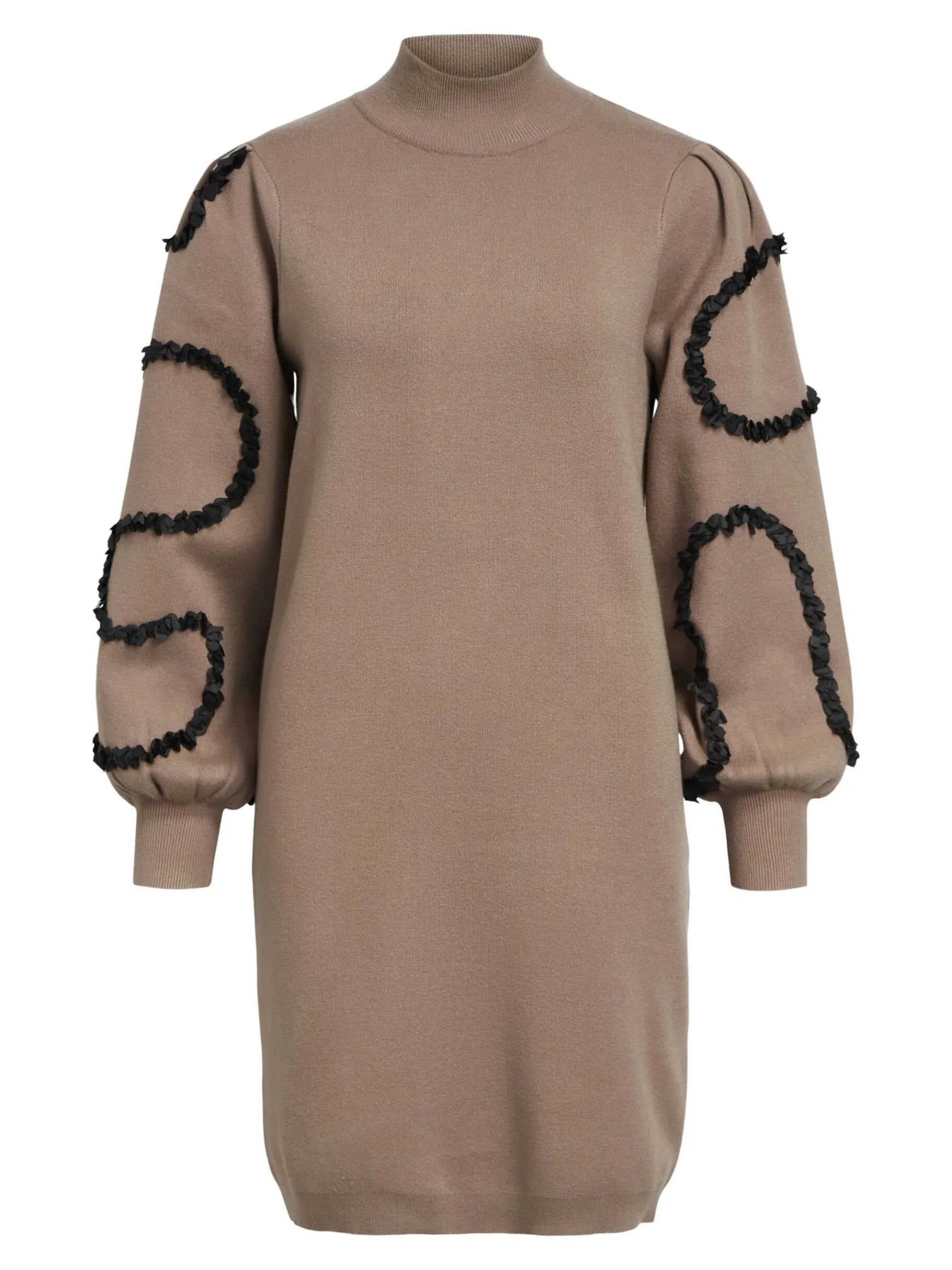 Dame OBJECT BALLONÆRMEDE STRIKKET KJOLE