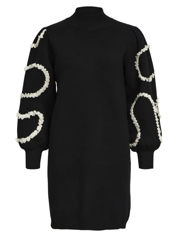 Dame OBJECT BALLONÆRMEDE STRIKKET KJOLE