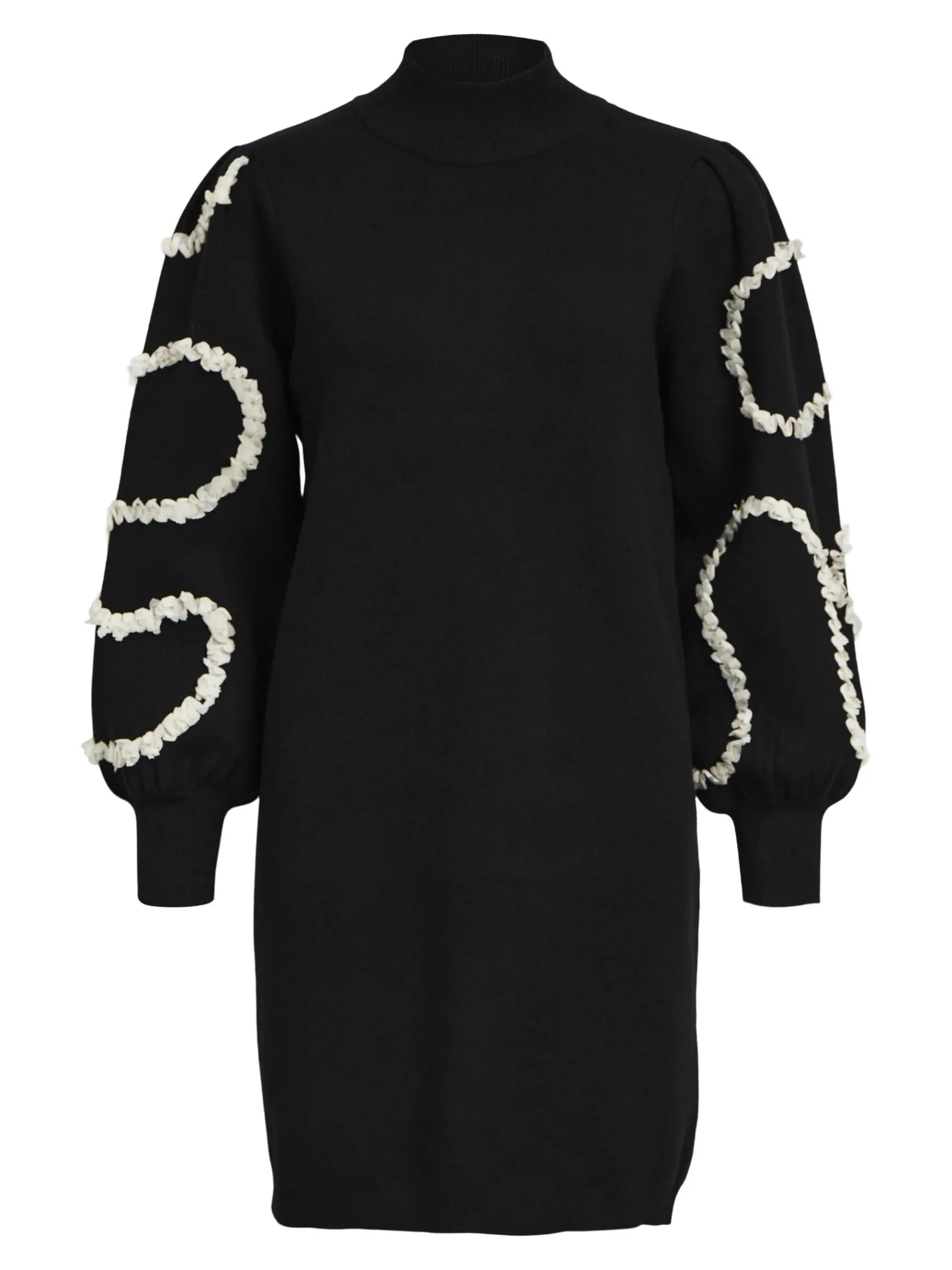 Dame OBJECT BALLONÆRMEDE STRIKKET KJOLE