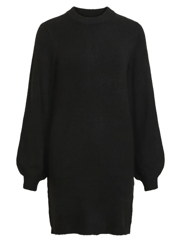 Dame OBJECT BALLONÆRMET STRIKKET KJOLE