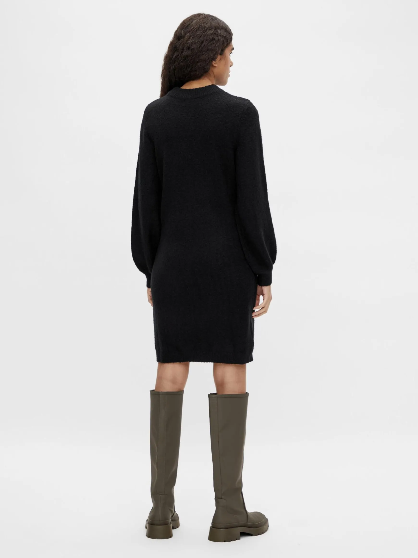 Dame OBJECT BALLONÆRMET STRIKKET KJOLE