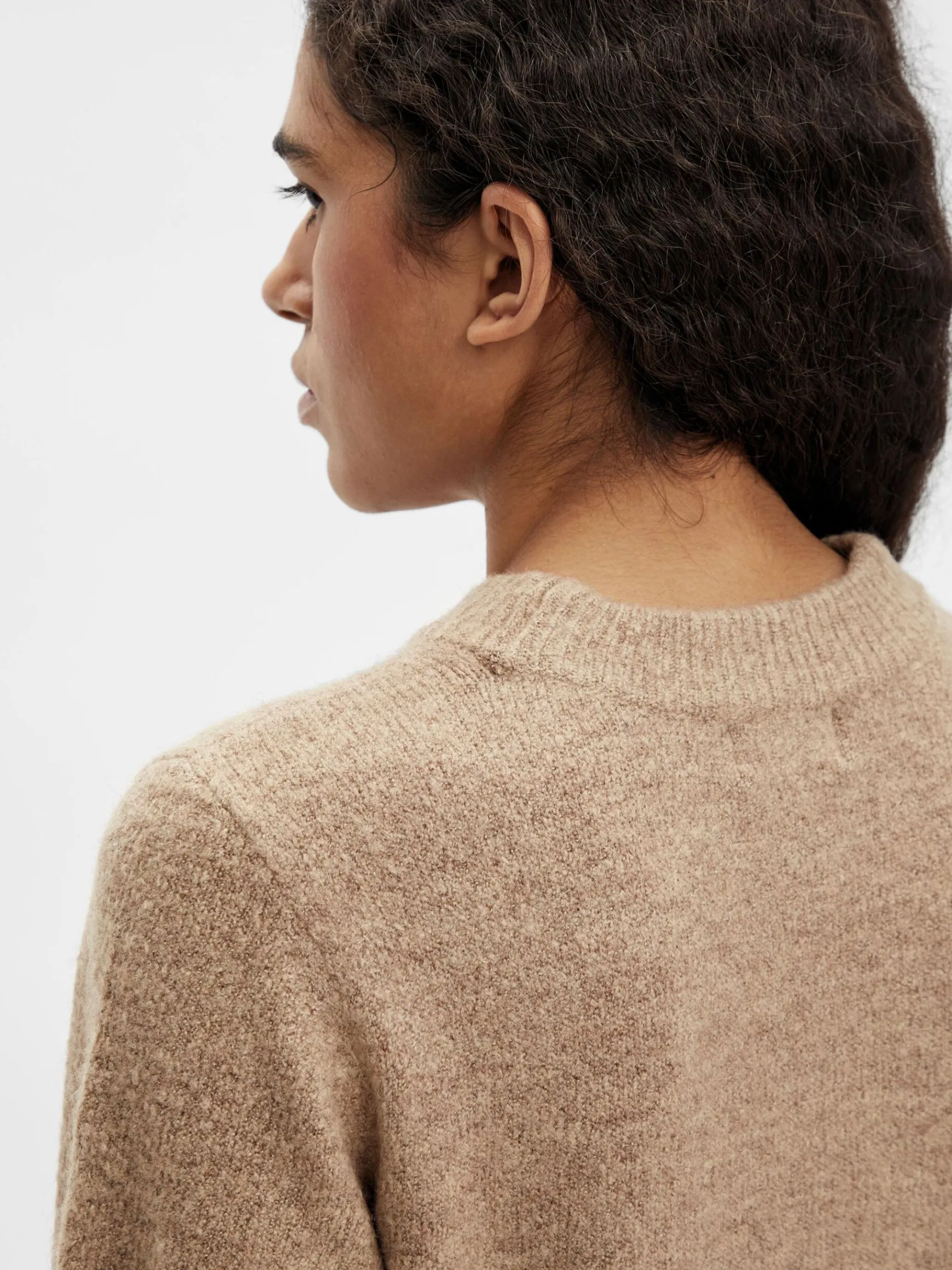 Dame OBJECT BALLONÆRMET STRIKKET KJOLE