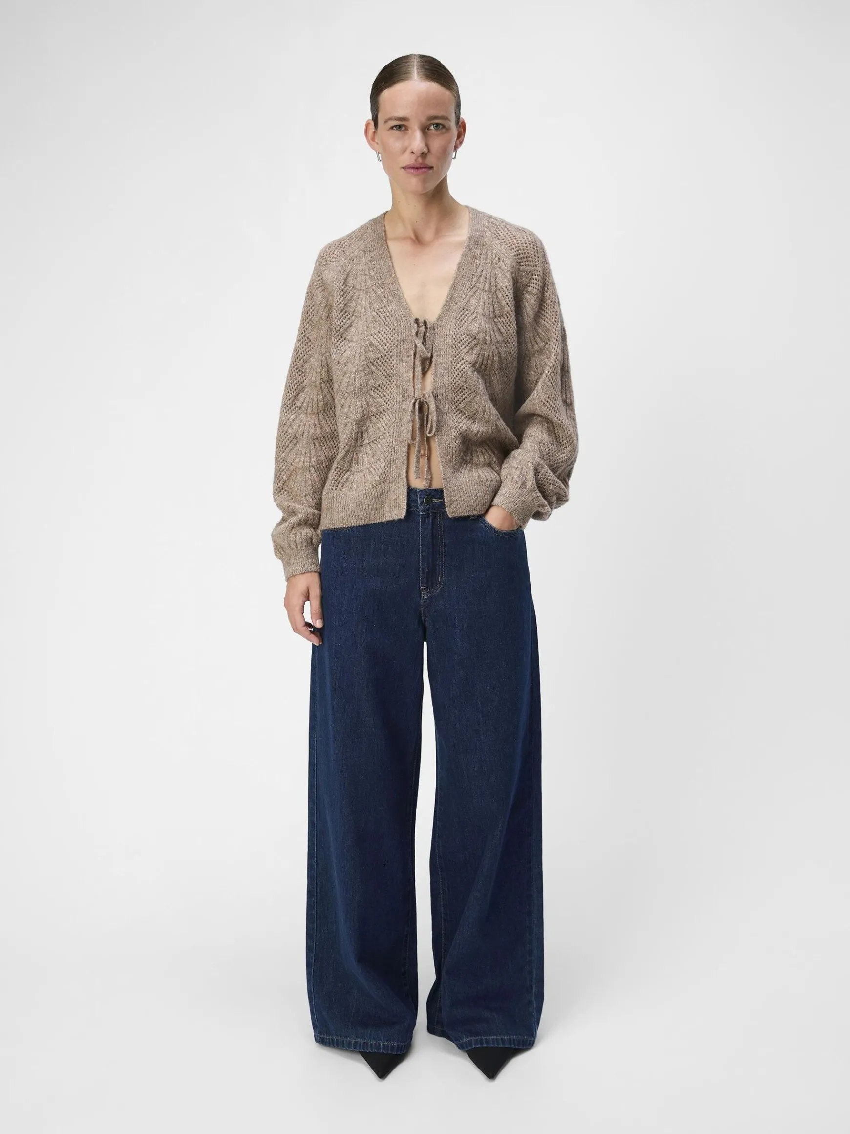 Dame OBJECT BINDELUKNING FORAN CARDIGAN