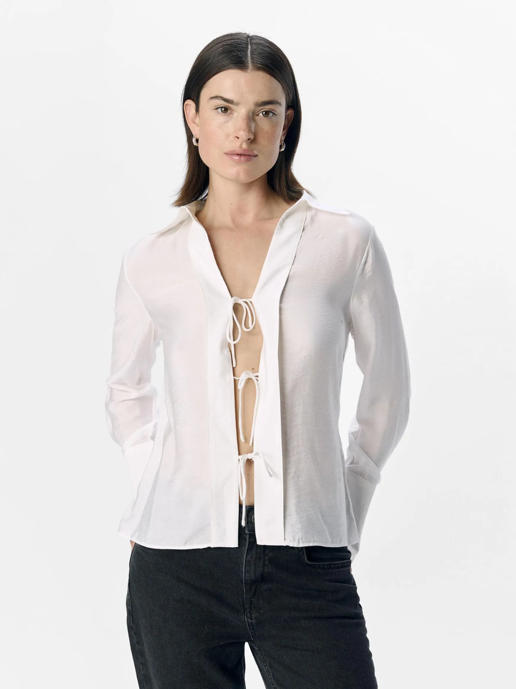 Dame OBJECT BINDELUKNING FORAN SKJORTE