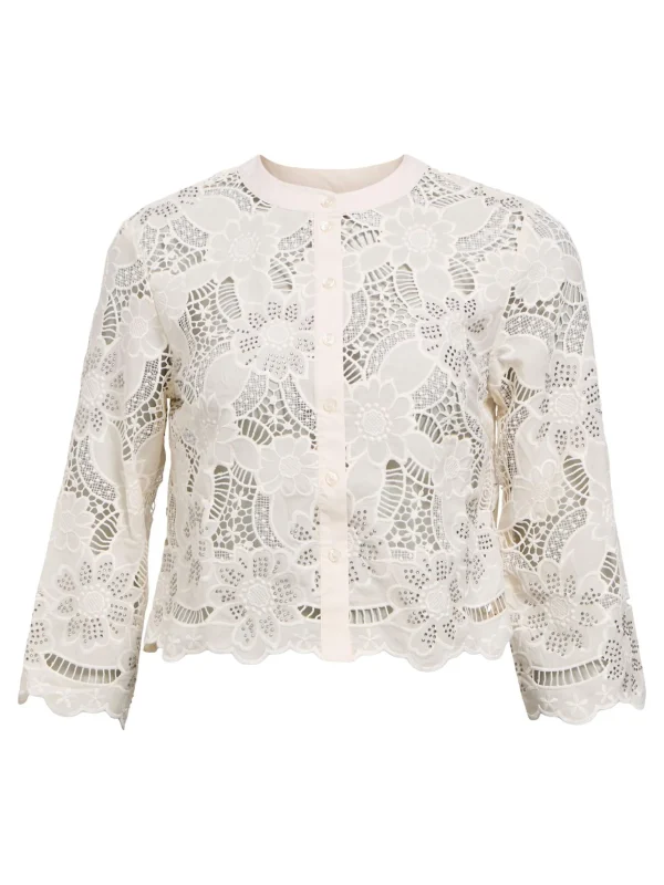 Dame OBJECT BLONDE CROPPED SKJORTE