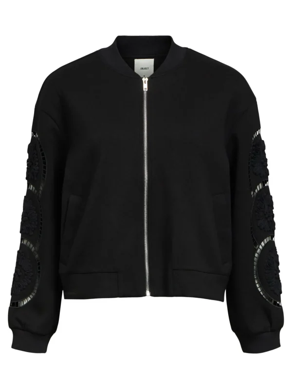 Dame OBJECT BRODERET BOMBERJAKKE