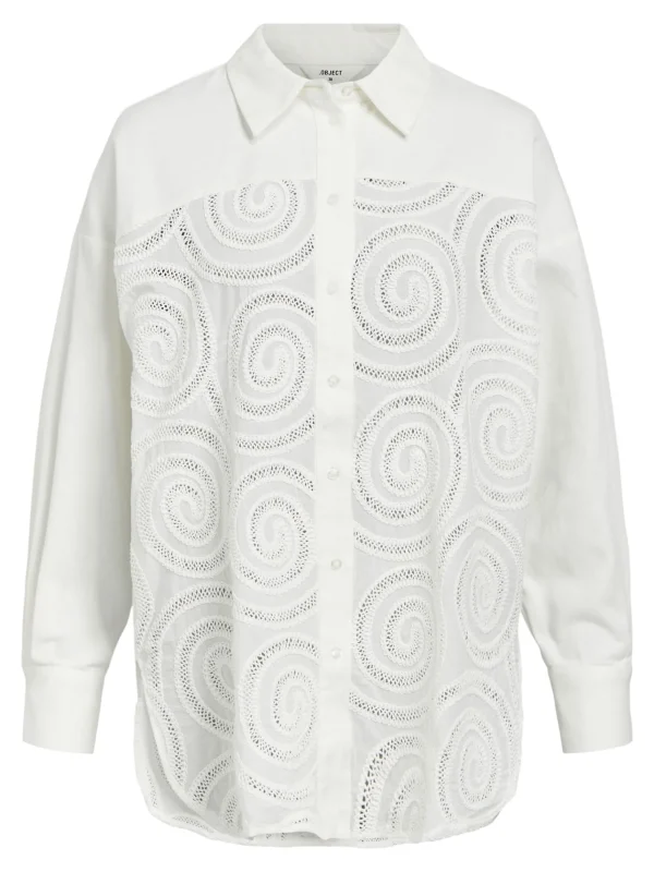 Dame OBJECT BRODERET SKJORTE