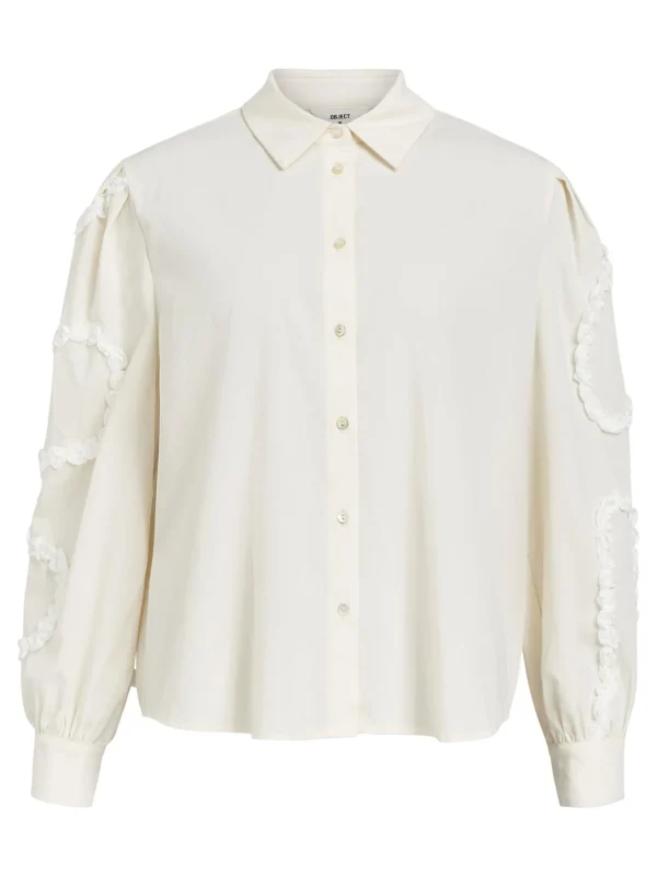 Dame OBJECT BRODERET SKJORTE