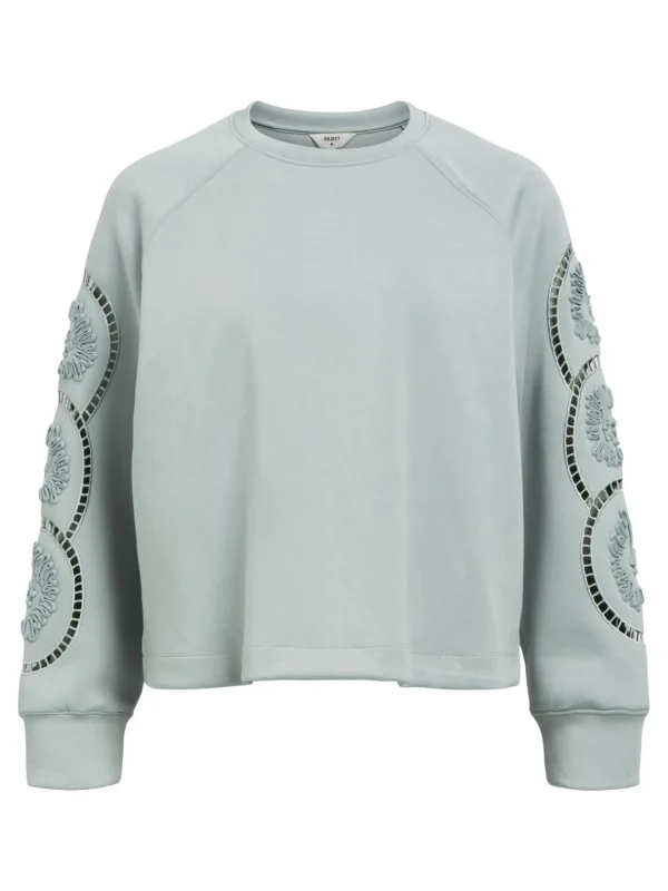 Dame OBJECT BRODERET SWEATSHIRT