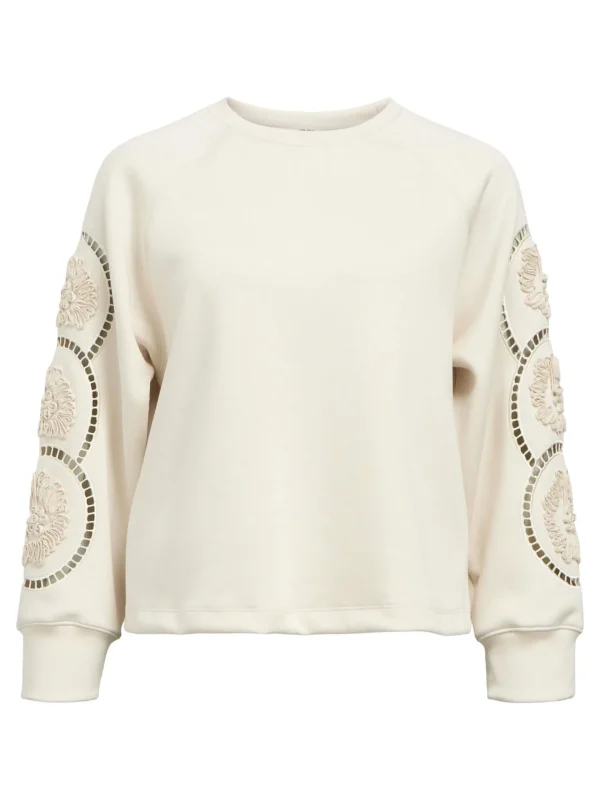 Dame OBJECT BRODERET SWEATSHIRT