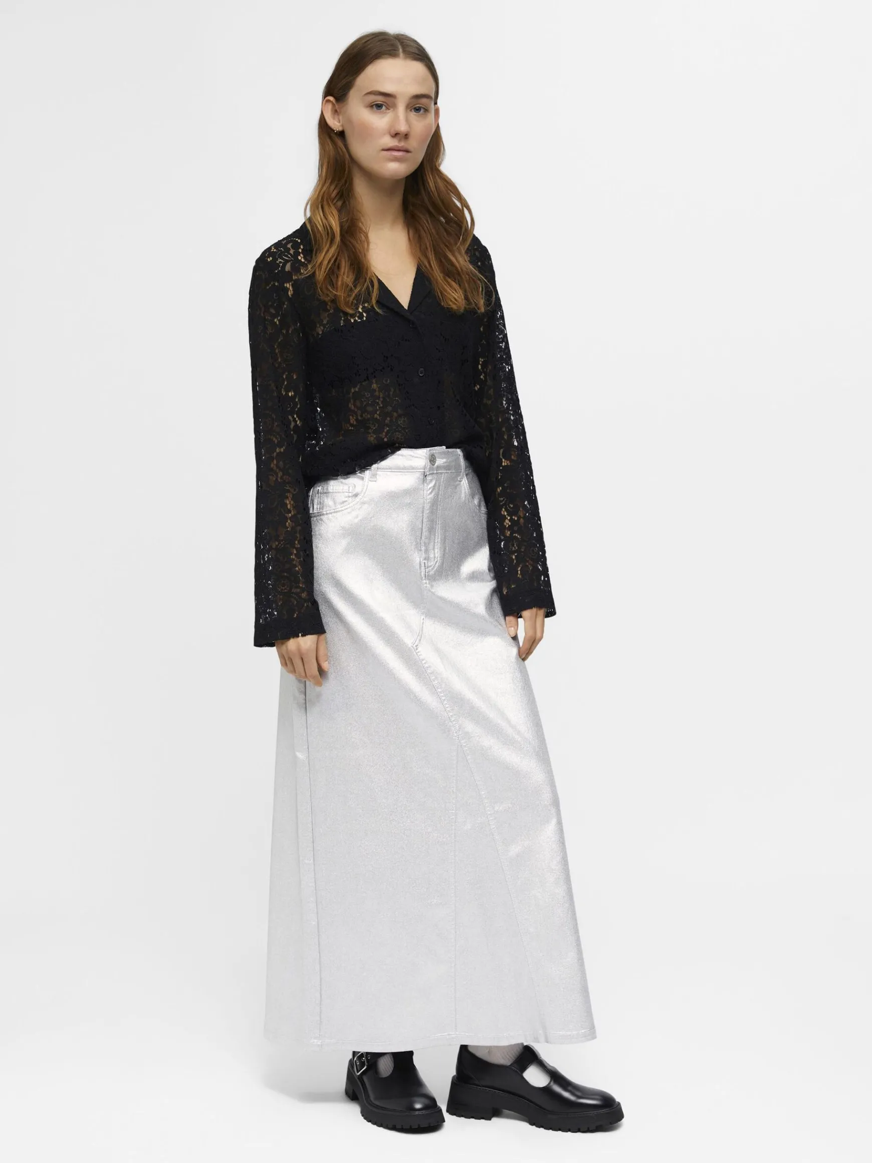 Dame OBJECT COATET DENIMNEDERDEL