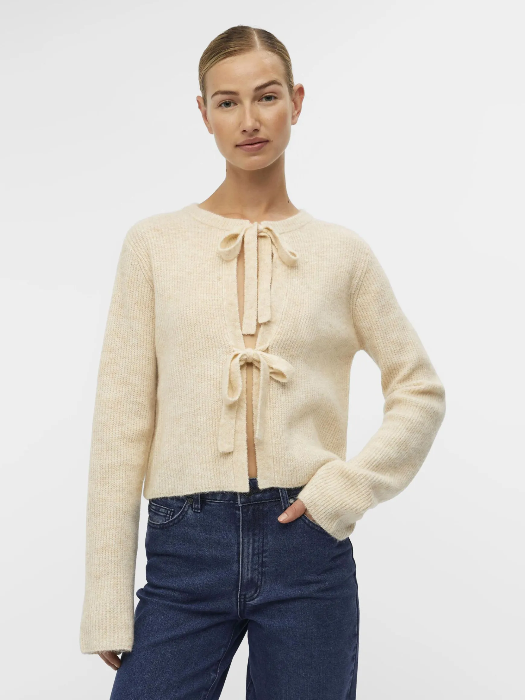 Dame OBJECT CROPPET VENDBAR CARDIGAN