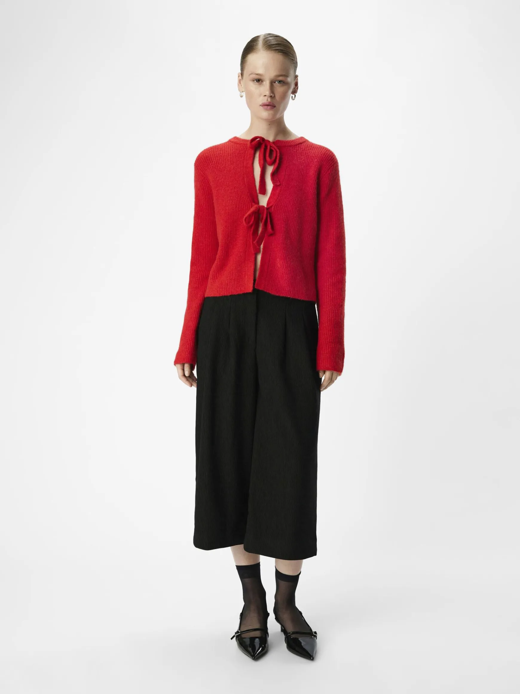 Dame OBJECT CROPPET VENDBAR CARDIGAN