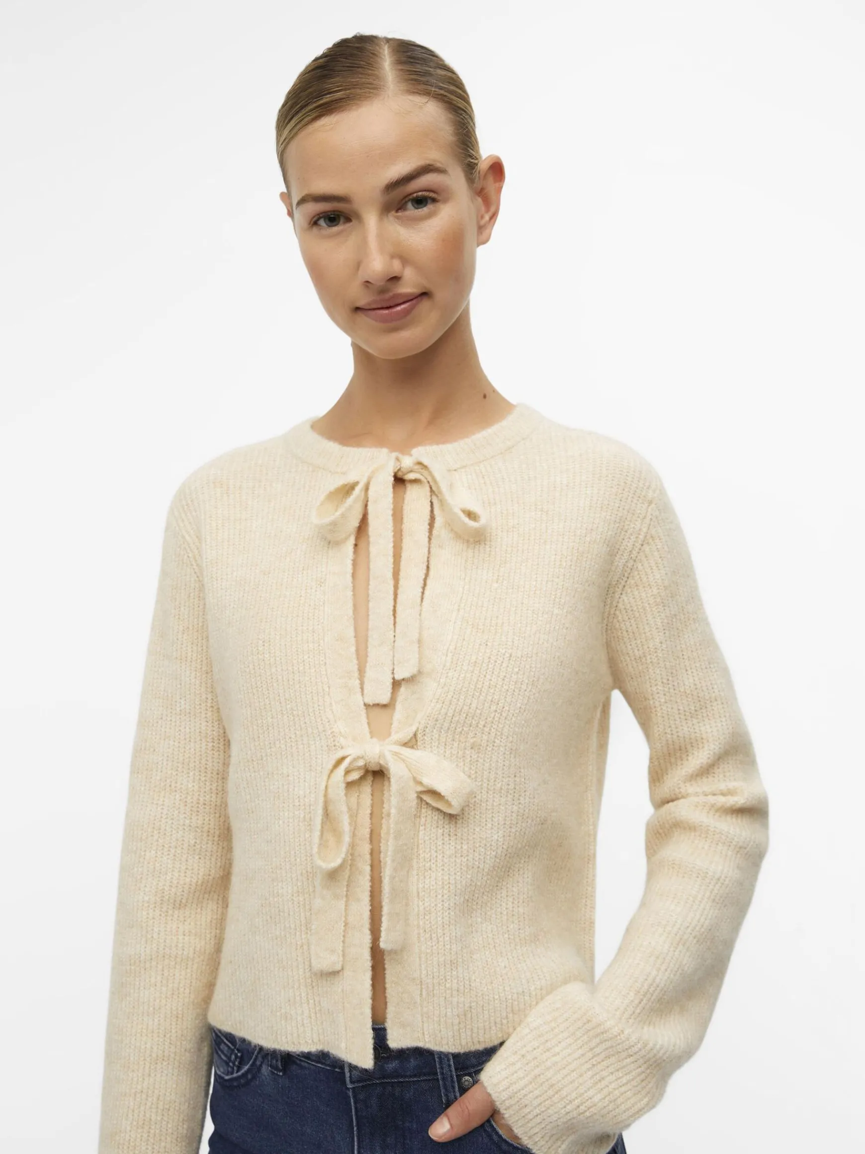 Dame OBJECT CROPPET VENDBAR CARDIGAN