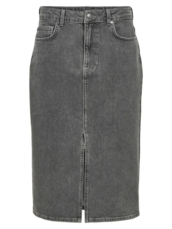 Dame OBJECT DENIM MIDINEDERDEL