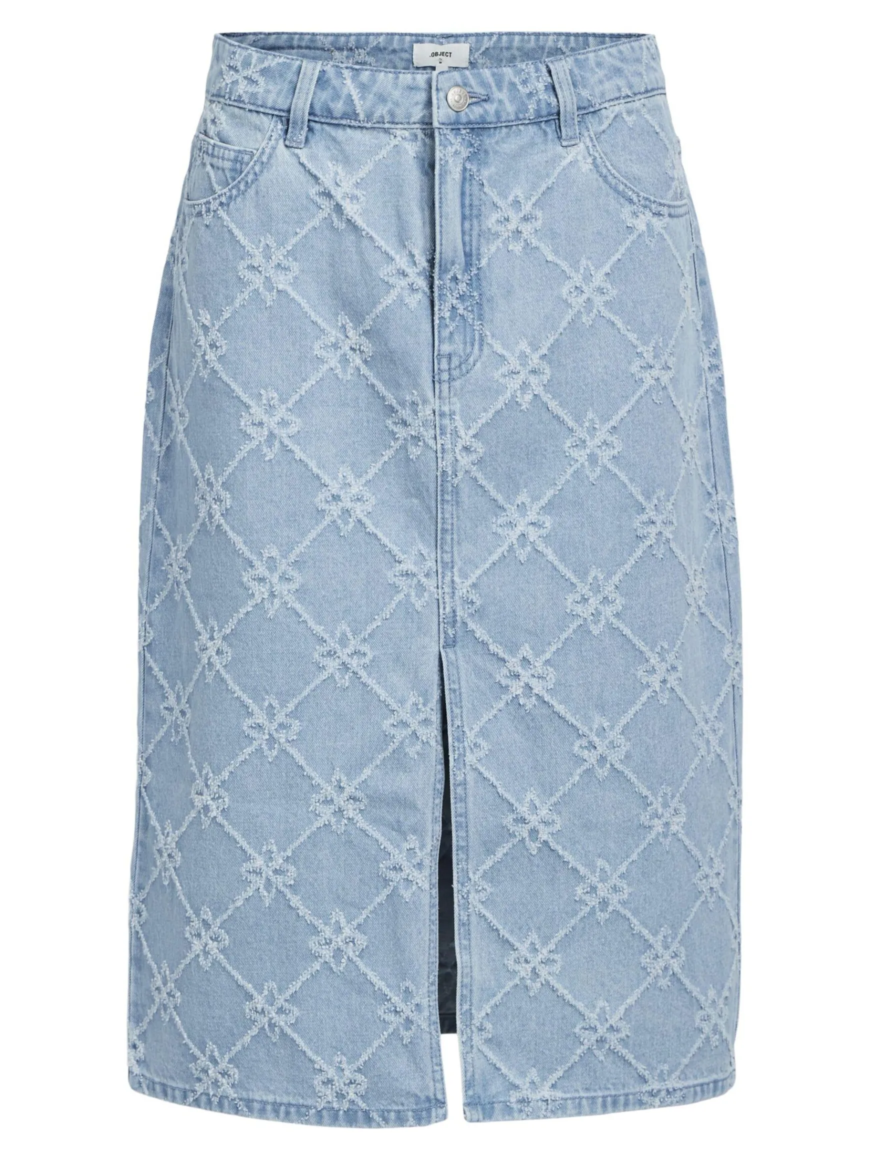 Dame OBJECT DENIM MIDINEDERDEL