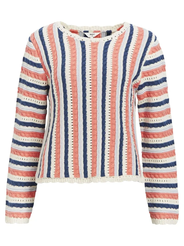 Dame OBJECT DETALJERET STRIKTRØJE