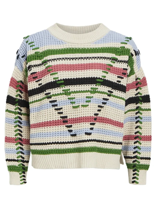 Dame OBJECT DETALJERET STRIKTRØJE