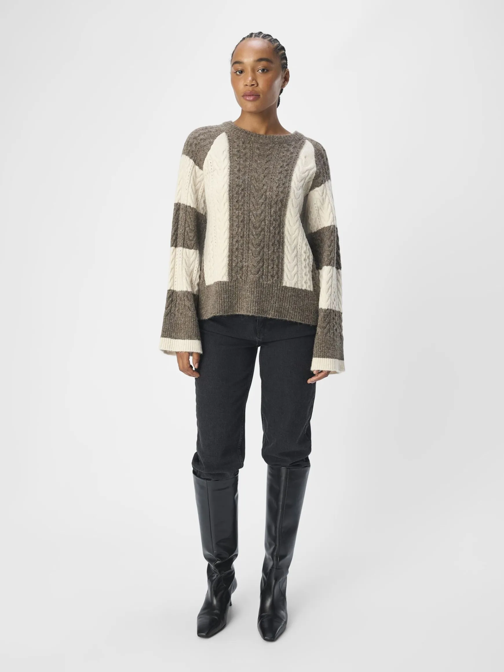 Dame OBJECT KABELSTRIKKET STRIKTRØJE