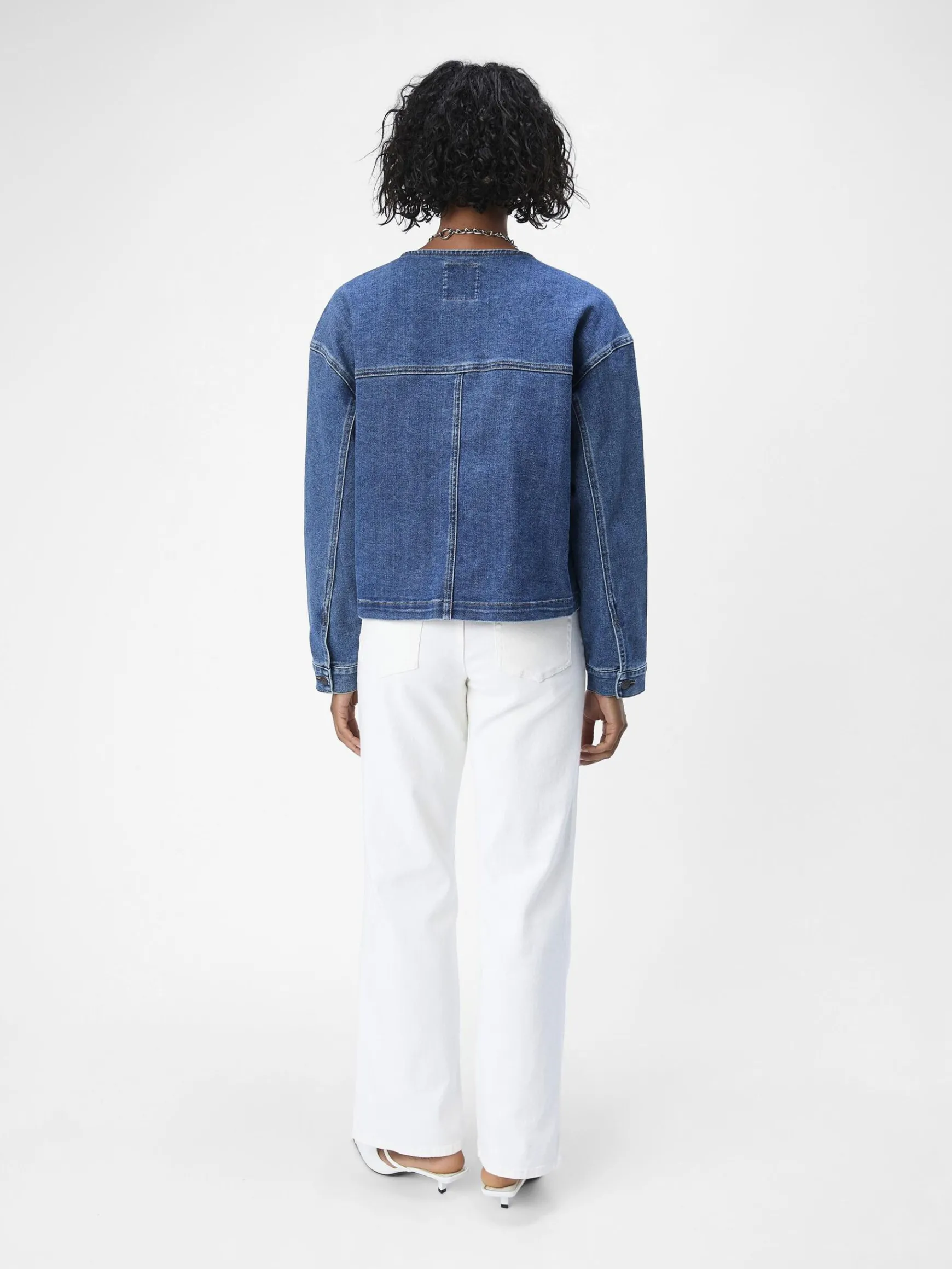 Dame OBJECT KORT DENIMJAKKE