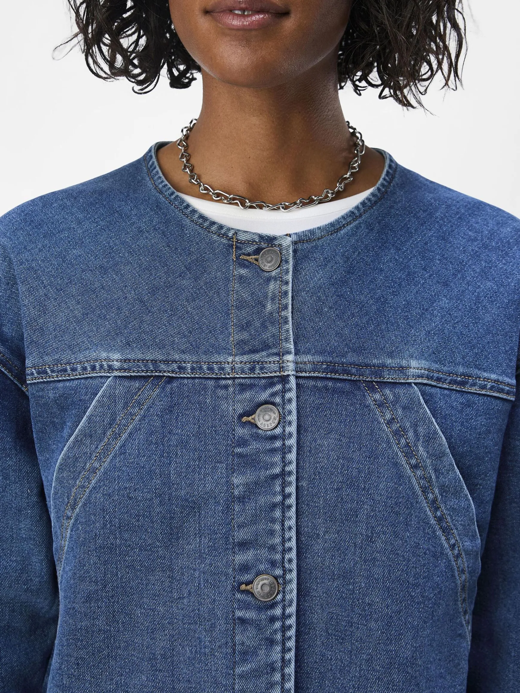 Dame OBJECT KORT DENIMJAKKE