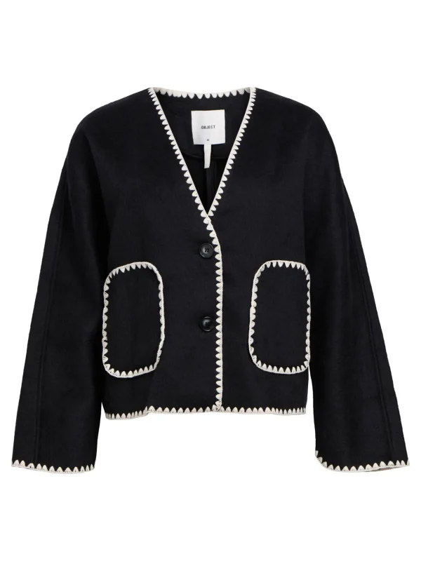 Dame OBJECT STRIKKET JAKKE